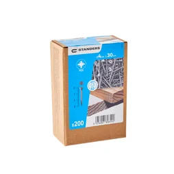 Vis agglo tete fraisee pozidriv inox A2 4x30 STANDERS boite 200 pieces