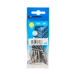 Vis tole tete ronde ph 3,9x25 inox C1 STANDERS sachet 20 pieces