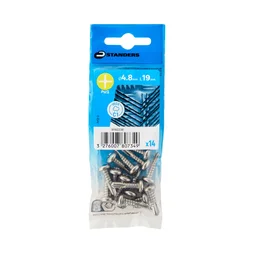 Vis tole tete ronde ph 4,8x19 inox C1 STANDERS sachet 14 pieces