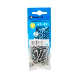 Vis tole tete ronde ph 4,2x25 inox C1 STANDERS sachet 18 pieces