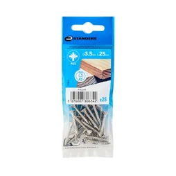 Vis agglo tete fraisee pozidriv inox A2 3,5x25 STANDERS sachet 25 pieces