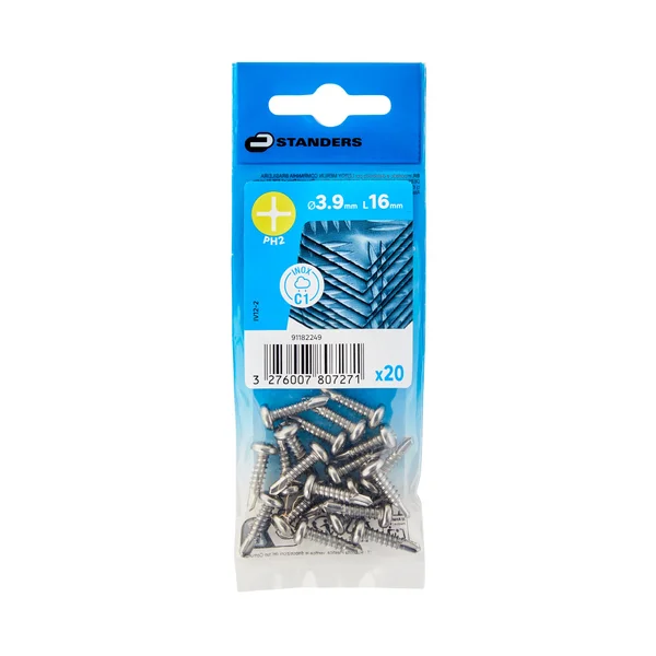 Vis tole tete ronde ph 3,9x16 inox C1 STANDERS sachet 20 pieces