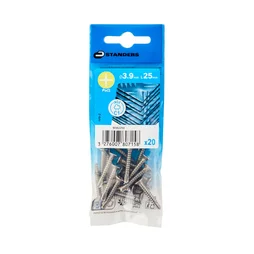 Vis tole tete fraisee ph 3,9x25 inox C1 STANDERS sachet 20 pieces