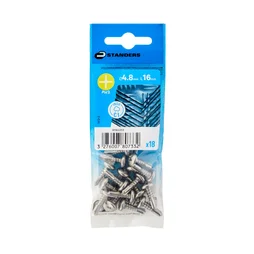Vis tole tete ronde ph 4,8x16 inox C1 STANDERS sachet 18 pieces