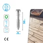 Vis terrasse inox A2 torx 5x50 STANDERS boite 500 pieces