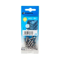 Vis tole tete fraisee ph 4.2x19 inox C1 STANDERS sachet 18 pieces