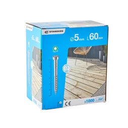 Vis terrasse inox A2 torx 5x60 STANDERS boite 1000 pieces