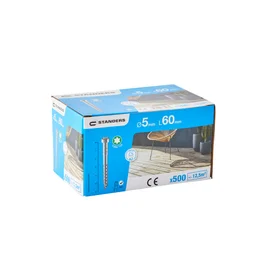 Vis terrasse inox A2 torx 5x60 STANDERS boite 500 pieces