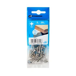 Vis agglo tete fraisee pozidriv inox A2 3x20 STANDERS sachet 35 pieces