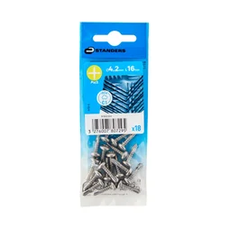 Vis tole tete ronde ph 4,2x16 inox C1 STANDERS sachet 18 pieces