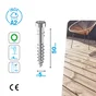 Vis terrasse inox A2 torx 5x50 STANDERS boite 1000 pieces