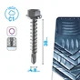 Vis tole tete hexagonale 4,8x38 inox C1 STANDERS sachet 10 pieces