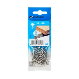 Vis agglo tete fraisee pozidriv inox A2 3x16 STANDERS sachet 40 pieces