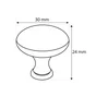 Bouton De Meuble Anglais Vieil Or Zamak H.30 X L.30 X P.25 Mm