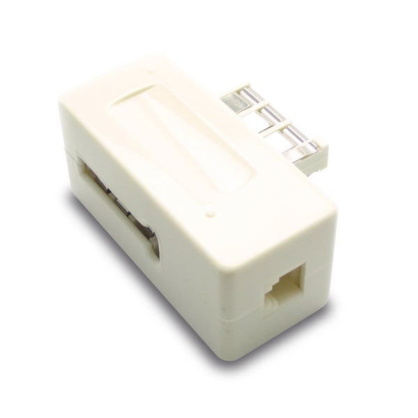 Filtre ADSL 2 + prise gigogne blanc