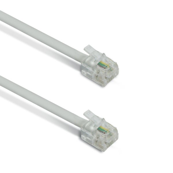 Câble téléphonique RJ11 mâle/mâle 2 mètres