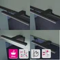 Applique miroir salle de bain, INSPIRE slim 30 cm métal noir mat