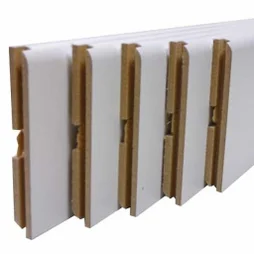 Lot de 5 plinthe revêtu papier, Ep. 0.9 x l. 7 x L. 200 cm blanc