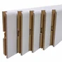 Lot de 5 plinthe revêtu papier, Ep. 0.9 x l. 7 x L. 200 cm blanc