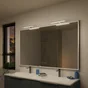 Applique miroir salle de bain slim 30 cm métal chrome mat INSPIRE