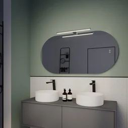 Applique miroir salle de bain, INSPIRE slim 50 cm, métal noir mat