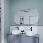 Applique miroir salle de bain, INSPIRE slim 50 cm, métal noir mat