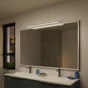 Applique miroir salle de bain slim 80cm metal chrome ip44 inspire