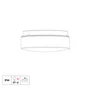 Plafonnier salle de bain 2xe27 d25 plastique/métal ip44 blanc 1er prix