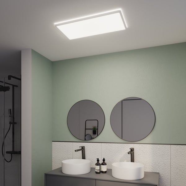Panneau LED Lano 60X30 3400LM 4000K IP44 blanc INSPIRE