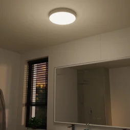 Plafonnier salle de bain INSPIRE Drema diam.32, plastique blanc
