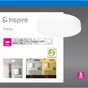 Plafonnier salle de bain INSPIRE Drema diam.32, plastique blanc