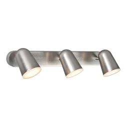 Barre 3 spots salle de bain gu10 orientable ip44 métal nickel 1er prix