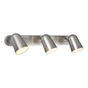 Barre 3 spots salle de bain gu10 orientable ip44 métal nickel 1er prix