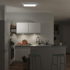 Règlette panneau led safri 56x20x4cm 3100lm 4000k blanc ip44 , INSPIRE