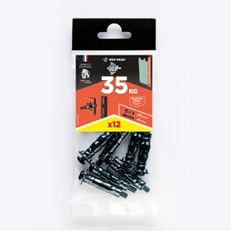 Cheville a expansion hf noire pour plaque de platre 10x37mm lot de 10