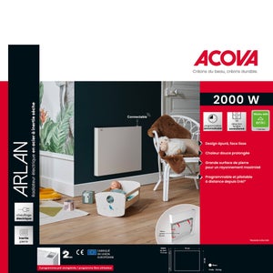 Radiateur électrique connecté à inertie sèche ARLAN 2000W ACOVA