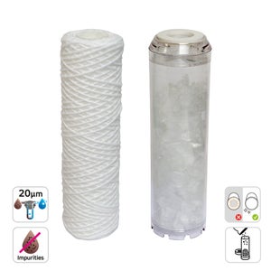 Kit 2 cartouches filtre a eau anti calcaire et anti sediment equation