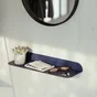 Etagère murale en métal bleu foncé SPACEO, H.6 x L.60 cm x P.20 cm