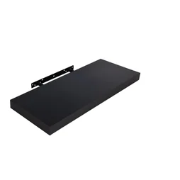 Etagère murale noire SPACEO, L.60 cm x P.23.5 cm, Ep.3.8 cm