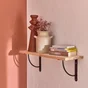 Etagère murale pin massif SPACEO, L.60 cm x P.18 cm, Ep.1.8 cm