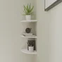 Etagère murale d'angle blanche SPACEO, L.23.5 cm x P.23.5 cm, Ep.1.6 cm