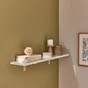Etagère murale blanche SPACEO, L.90 cm x P.18 cm, Ep.1.8 cm