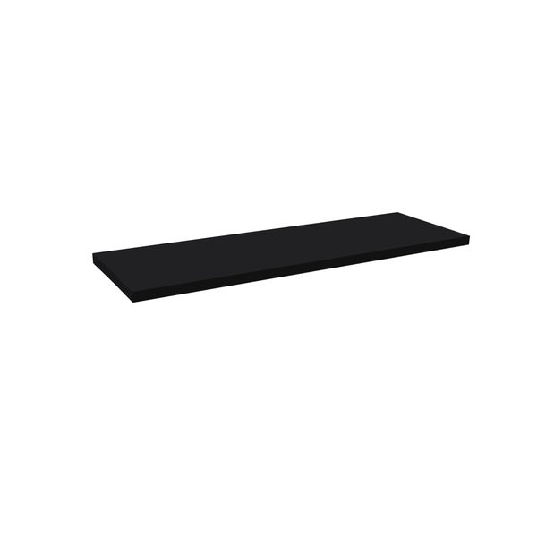 Etagère murale noire SPACEO, L.60 cm x P.28 cm, Ep.1.8 cm