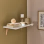 Etagère murale blanche SPACEO, L.60 cm x P.28 cm, Ep.1.8 cm