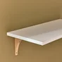 Etagère murale blanche SPACEO, L.60 cm x P.28 cm, Ep.1.8 cm