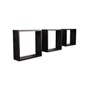 Lot de 3 étagères cube noire SPACEO, H.30 x L.30 cm x P.9.7 cm, Ep.1.2 cm