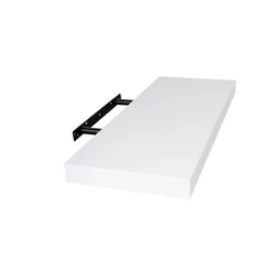 Etagère murale blanche SPACEO, L.60 cm x P.23.5 cm, Ep.3.8 cm