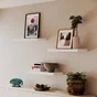 Etagère murale blanche SPACEO, L.60 cm x P.23.5 cm, Ep.3.8 cm