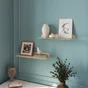 Etagère murale en métal blanche SPACEO, H.6 cm x L.60 cm x P.20 cm