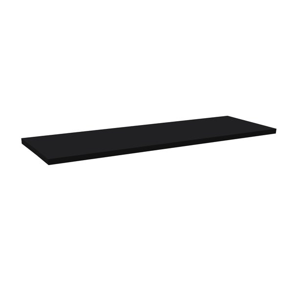 Etagère murale noire SPACEO, L.90 cm x P.28 cm, Ep.1.8 cm